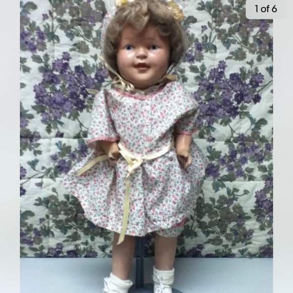 Antique 18in Painted Face Composition Doll (pmtt)This is a beautiful 18-inch